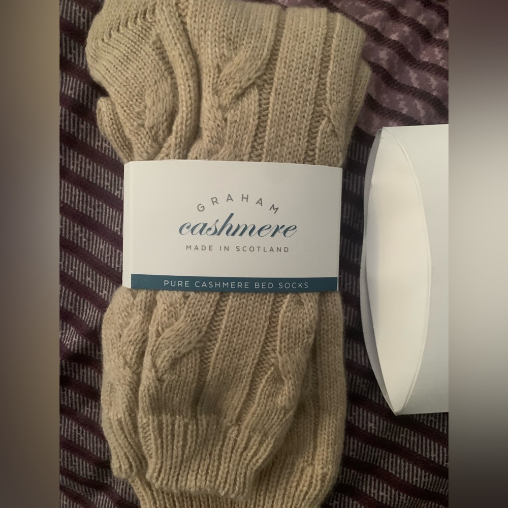 Stunning tan Graham’s cashmere socks